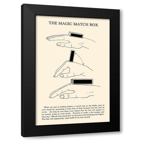 The Magic Match Box Black Modern Wood Framed Art Print by Retromagic