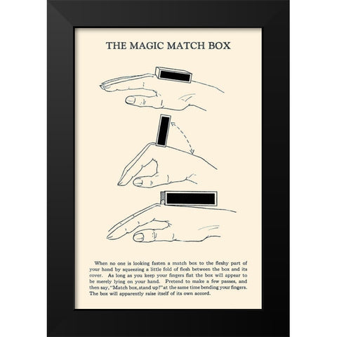 The Magic Match Box Black Modern Wood Framed Art Print by Retromagic