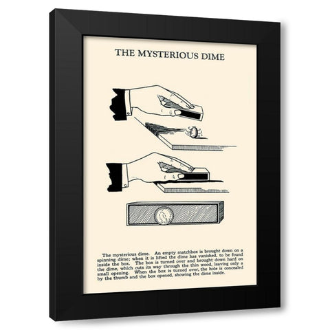 The Mysterious Dime Black Modern Wood Framed Art Print by Retromagic
