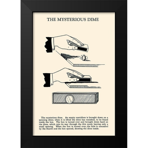The Mysterious Dime Black Modern Wood Framed Art Print by Retromagic
