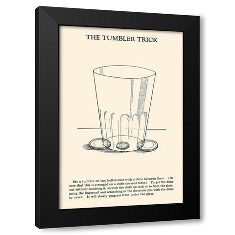 The Tumbler Trick Black Modern Wood Framed Art Print with Double Matting by Retromagic