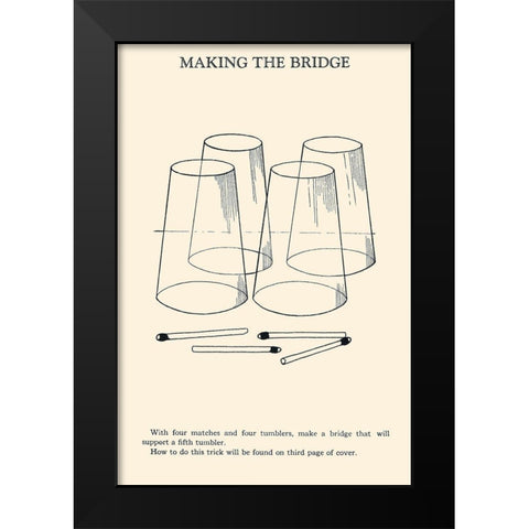 Making the Bridge Black Modern Wood Framed Art Print by Retromagic