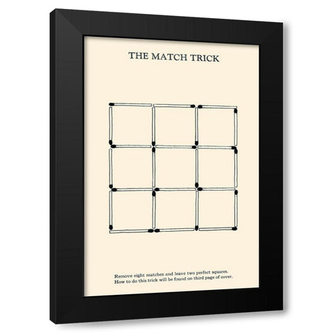The Match Trick - Two Perfect Squares Black Modern Wood Framed Art Print with Double Matting by Retromagic