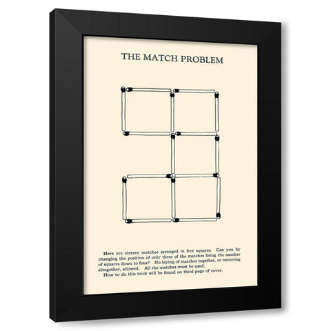 The Match Problem Black Modern Wood Framed Art Print with Double Matting by Retromagic