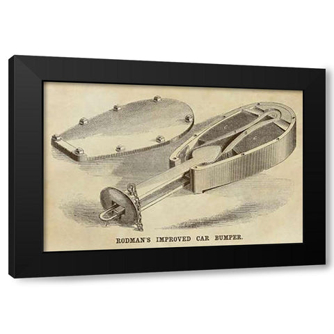 Rodmans Improved Car Bumper Black Modern Wood Framed Art Print with Double Matting by Inventions
