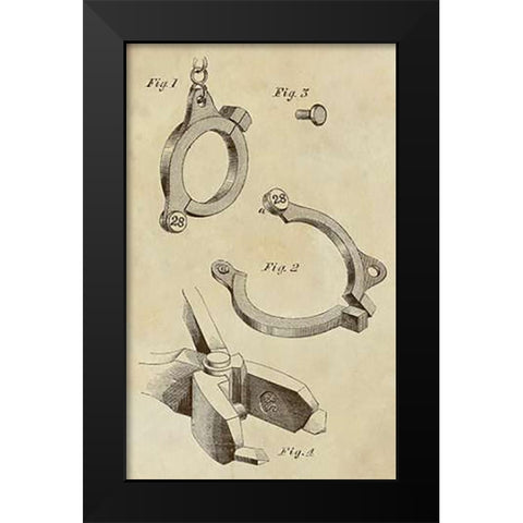 Unknown Use Numbered Collar Black Modern Wood Framed Art Print by Inventions