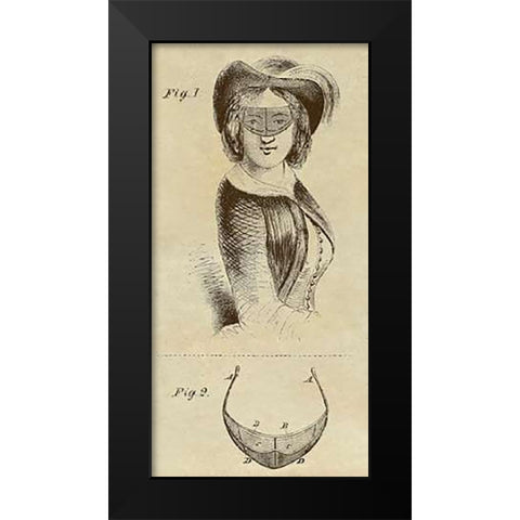 Victorian Sun Shade Black Modern Wood Framed Art Print by Inventions