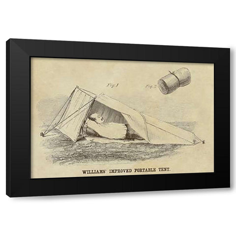Williams Improved Portable Tent Black Modern Wood Framed Art Print with Double Matting by Inventions