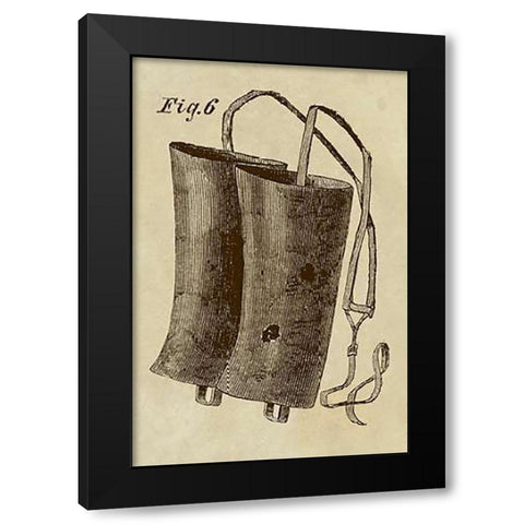 Shin Guards Black Modern Wood Framed Art Print by Inventions