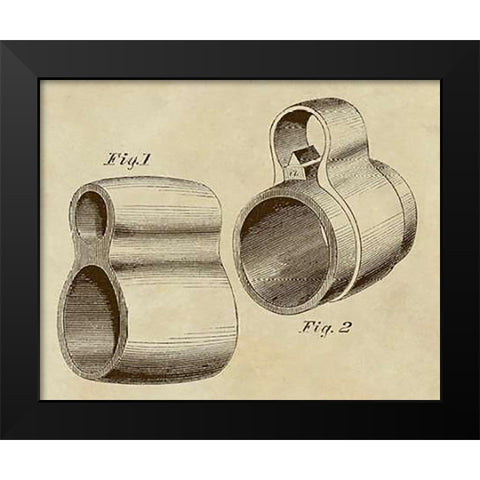Gun Barrel Sight Black Modern Wood Framed Art Print by Inventions