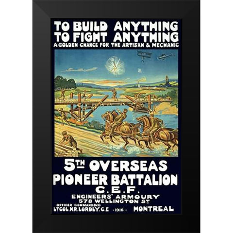 To Build Anything, To Fight Anything Black Modern Wood Framed Art Print by Inventions