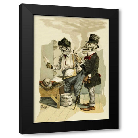 Death Patches a Crack Black Modern Wood Framed Art Print with Double Matting by Frusius