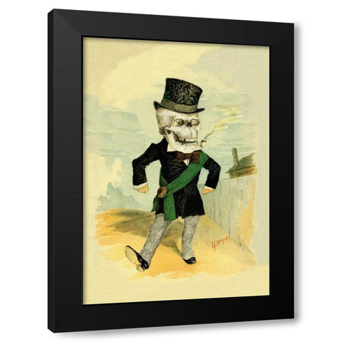 Death on the Fourth Black Modern Wood Framed Art Print by Frusius