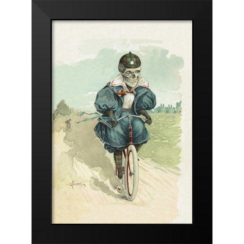 Death Saves on Bus Fare Black Modern Wood Framed Art Print by Frusius