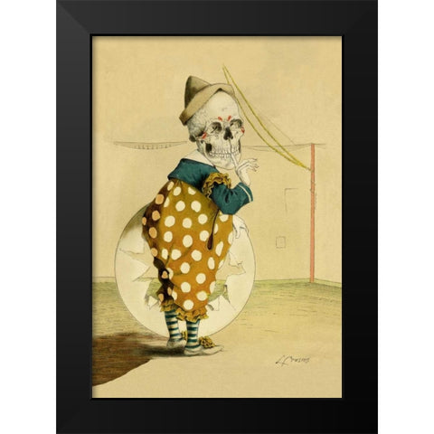 Death Amuses Us Black Modern Wood Framed Art Print by Frusius