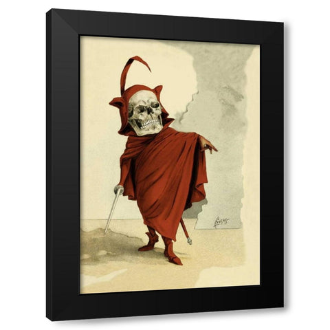 Red Death Black Modern Wood Framed Art Print by Frusius