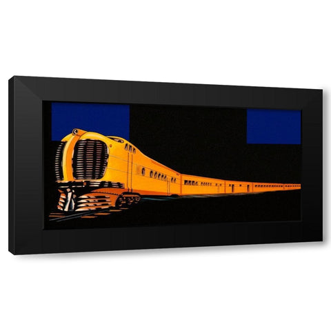 Golden Limited Black Modern Wood Framed Art Print by Retrotravel