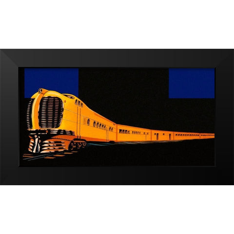 Golden Limited Black Modern Wood Framed Art Print by Retrotravel