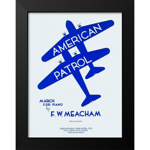 American Patrol Black Modern Wood Framed Art Print by Retrotravel