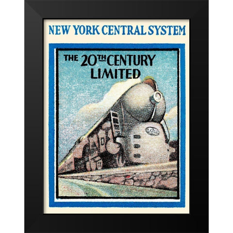 New York Central System - The 20th Century Limited Black Modern Wood Framed Art Print by Retrotravel