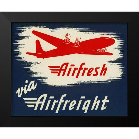 Airfresh via Airfreight Black Modern Wood Framed Art Print by Retrotravel
