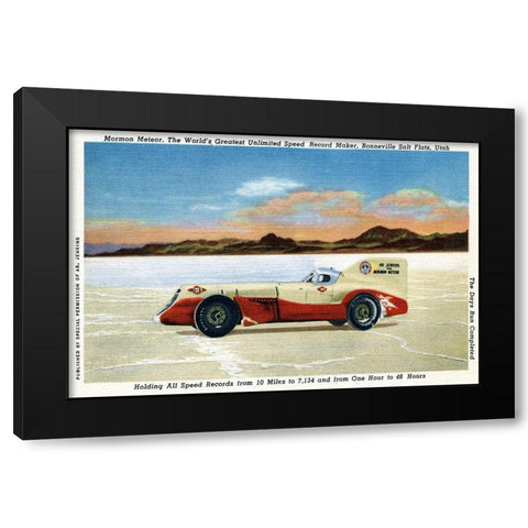 Mormon Meteor; The Days Run Complete Black Modern Wood Framed Art Print by Retrotravel