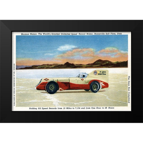 Mormon Meteor; The Days Run Complete Black Modern Wood Framed Art Print by Retrotravel