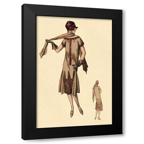Enchanting Black Modern Wood Framed Art Print with Double Matting by Vintage Fashion