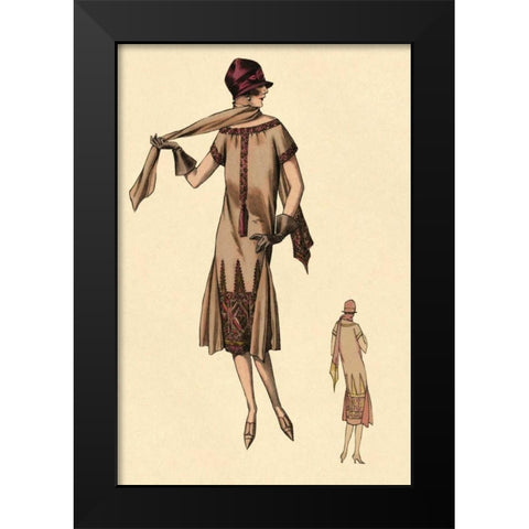Enchanting Black Modern Wood Framed Art Print by Vintage Fashion