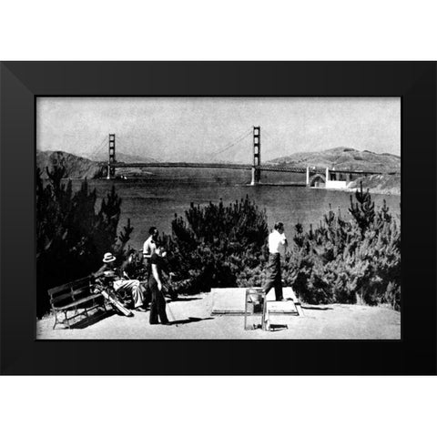 A Beautiful Shot, San Francisco, CA Black Modern Wood Framed Art Print by Vintage San Francisco