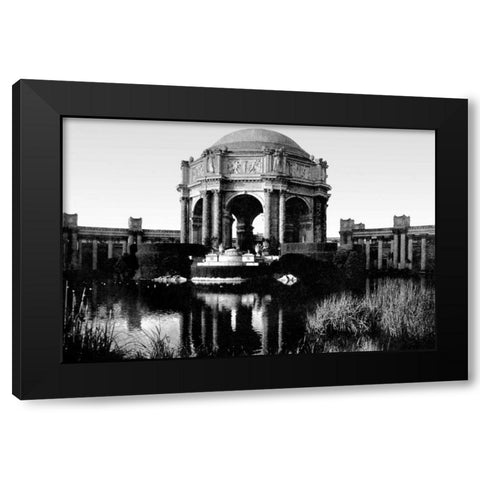 Palace Of Fine Arts, San Francisco, CA Black Modern Wood Framed Art Print by Vintage San Francisco