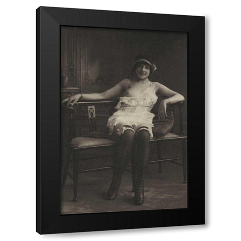 The Tranquility of the Drawing Room Black Modern Wood Framed Art Print with Double Matting by Vintage Nudes
