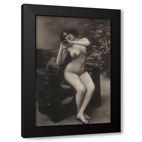 Health and Youth Black Modern Wood Framed Art Print with Double Matting by Vintage Nudes
