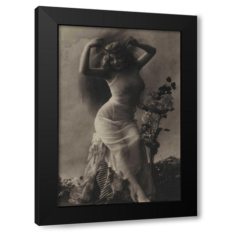 The Pearl Diadem Black Modern Wood Framed Art Print with Double Matting by Vintage Nudes