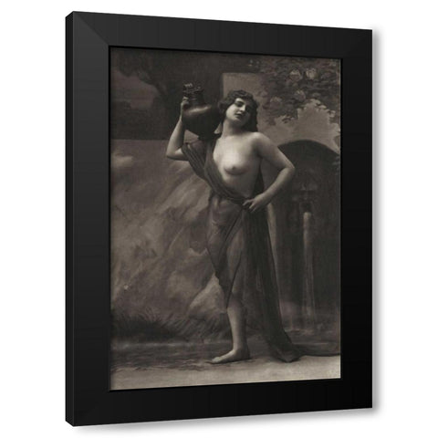 Loves Handmaiden Black Modern Wood Framed Art Print with Double Matting by Vintage Nudes