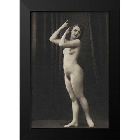 Charm Black Modern Wood Framed Art Print by Vintage Nudes