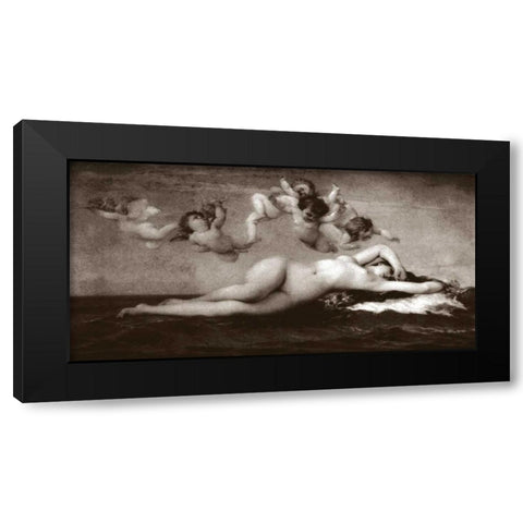 The Dream Black Modern Wood Framed Art Print by Vintage Nudes