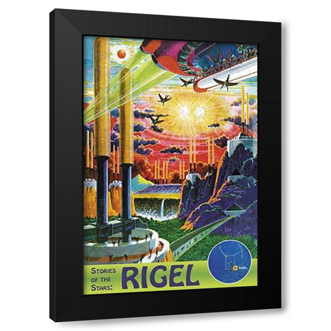 Retrosci-fi: Stories of the Star... Rigel Black Modern Wood Framed Art Print with Double Matting by Paul, Frank R.