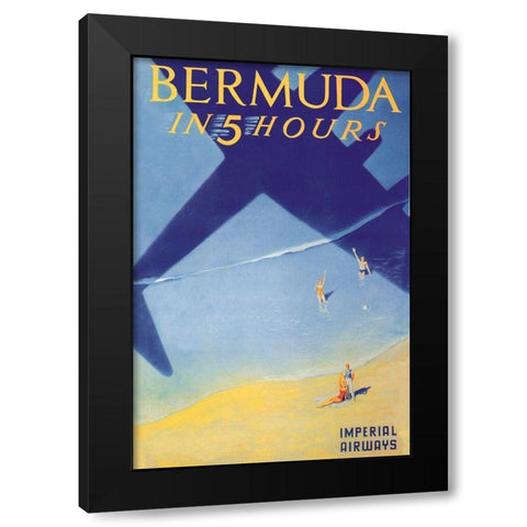 Bermuda in 5 Hours Black Modern Wood Framed Art Print by Lawler, Paul