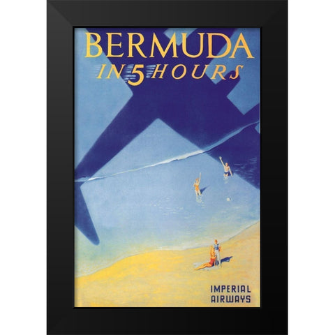 Bermuda in 5 Hours Black Modern Wood Framed Art Print by Lawler, Paul