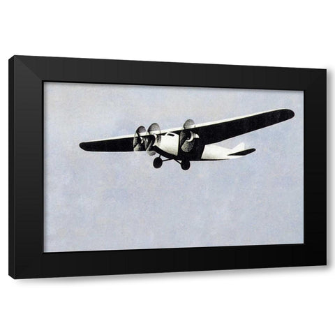 LAPE - Spanish Postal Airlines Black Modern Wood Framed Art Print with Double Matting by Unknown