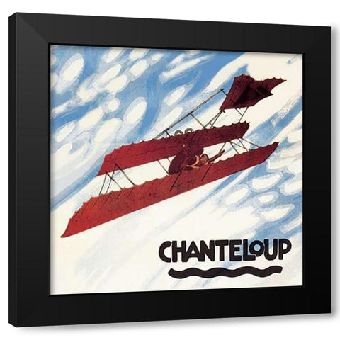 Biplane Executes a Loop Black Modern Wood Framed Art Print with Double Matting by Nygaard, Axel