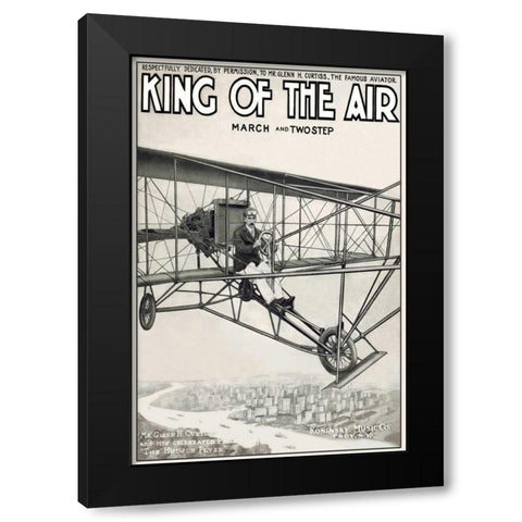 King of the Air Black Modern Wood Framed Art Print with Double Matting by Unknown