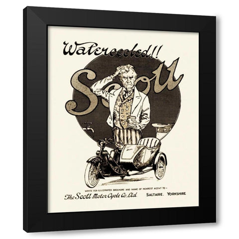 Watercooled Scott Black Modern Wood Framed Art Print with Double Matting by Unknown