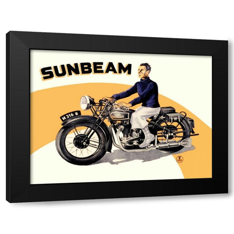 Sunbeam Black Modern Wood Framed Art Print with Double Matting by Unknown