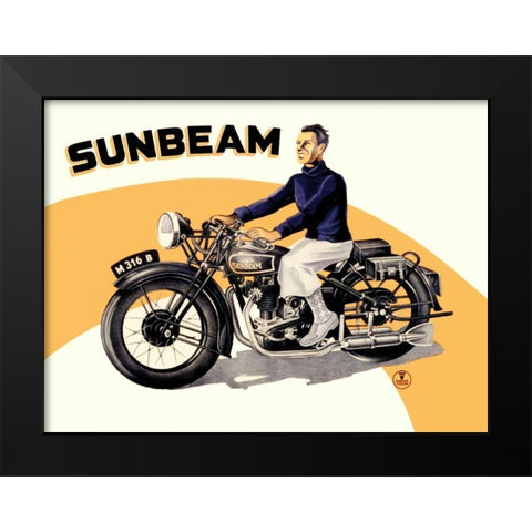 Sunbeam Black Modern Wood Framed Art Print by Unknown