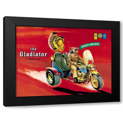 The Gladiator - Driver Included Black Modern Wood Framed Art Print with Double Matting by Unknown