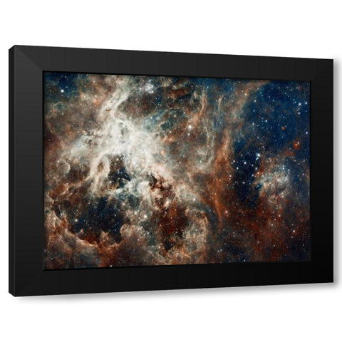 Tarantula Nebula - Compressed Version Black Modern Wood Framed Art Print with Double Matting by NASA