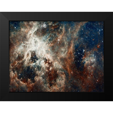 Tarantula Nebula - Compressed Version Black Modern Wood Framed Art Print by NASA