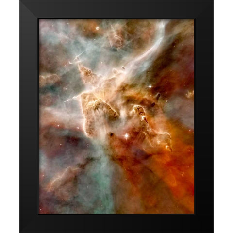 Carina Nebula Black Modern Wood Framed Art Print by NASA